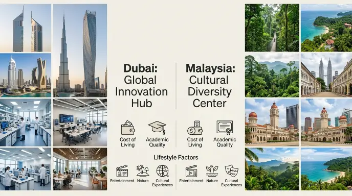 Dubai vs Malaysia study abroad which is better