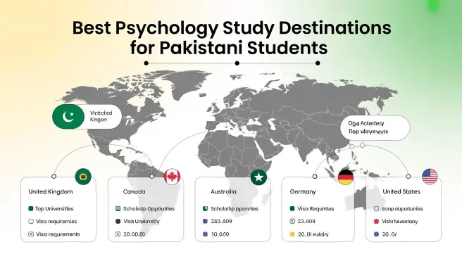 Best countries to study psychology for Pakistanis