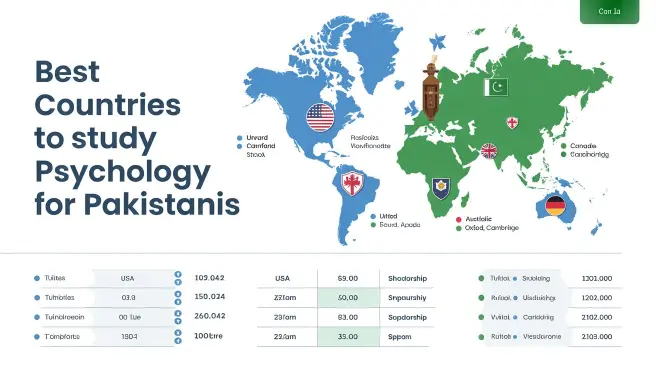 Best countries to study psychology for Pakistanis