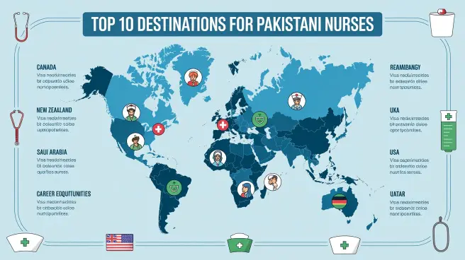 Top 10 best countries for nursing from Pakistan