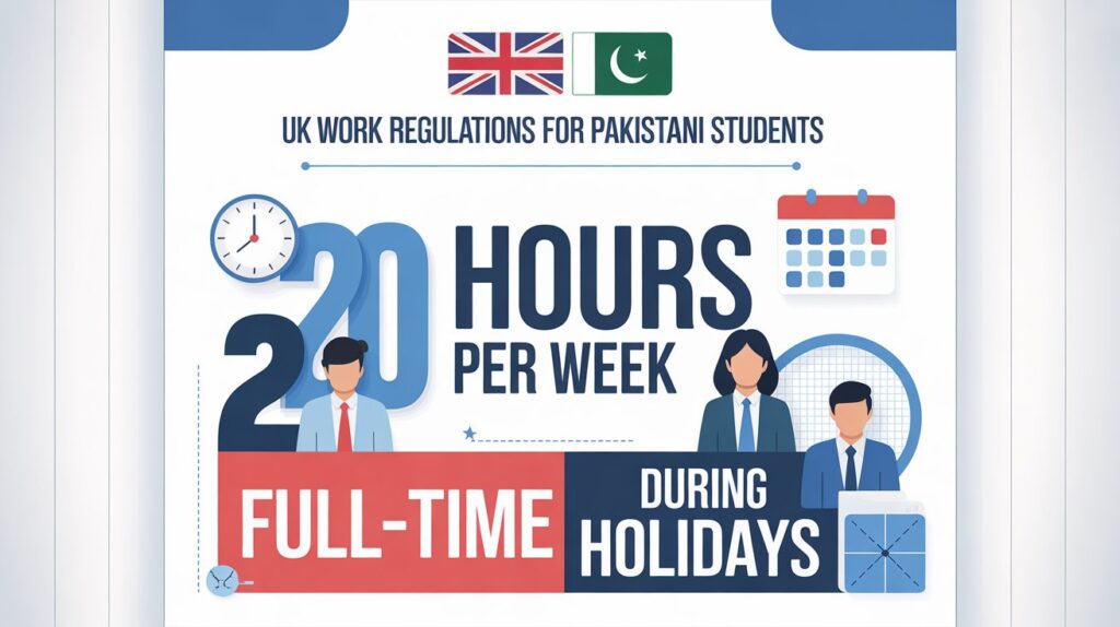 How many hours can Pakistani student work in UK