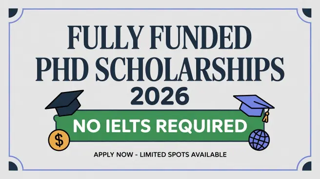 Fully funded PhD scholarships 2026 no IELTS