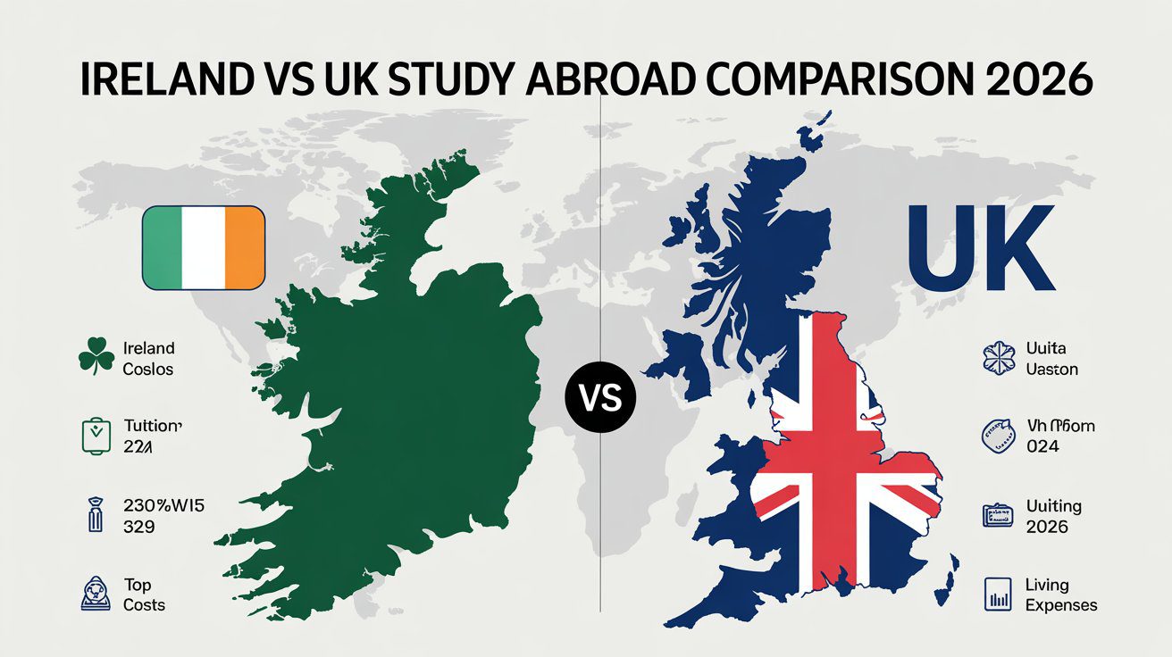 Ireland vs UK study abroad comparison 2026