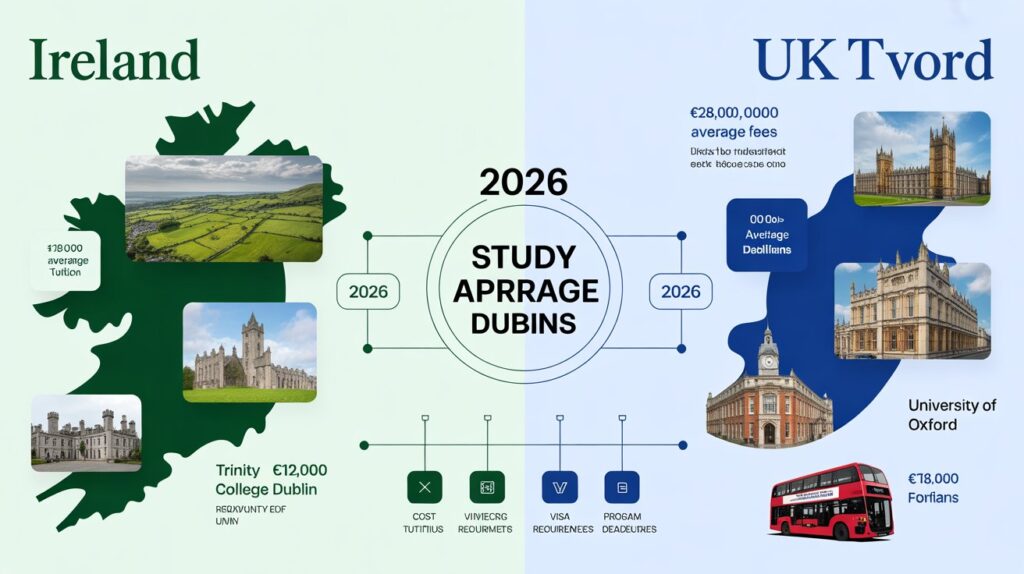 Ireland vs UK study abroad comparison 2026