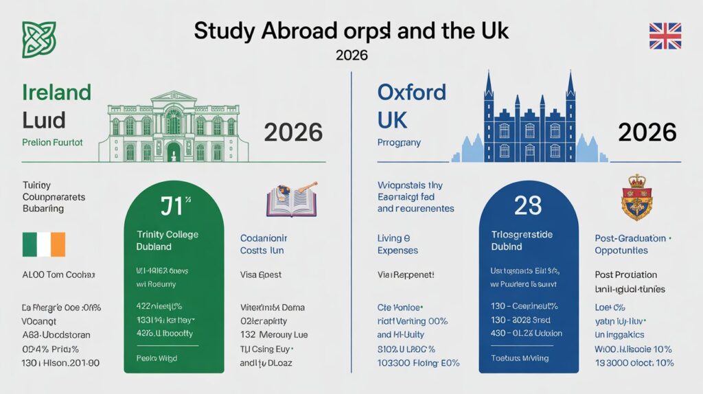 Ireland vs UK study abroad comparison 2026